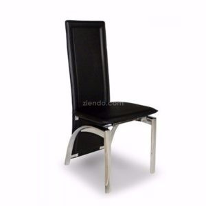 M002 Dining Chair Black Stainless Leg