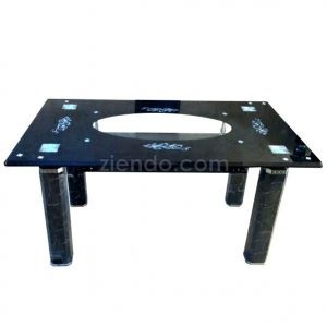 Bevelled Edge 6 Seater Glass Dining Table