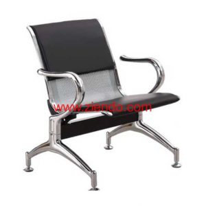 Airport Chair Single Seater Half Padded-Black/Ash