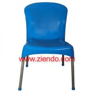 Power Blue Armless Plastic Chair