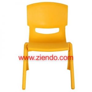 Kids Yellow Plastic Stackable Chair