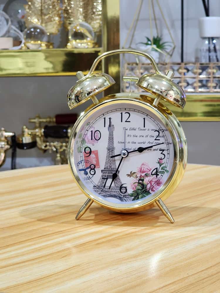 Mechanical Table Alarm Clock Vintage Bell