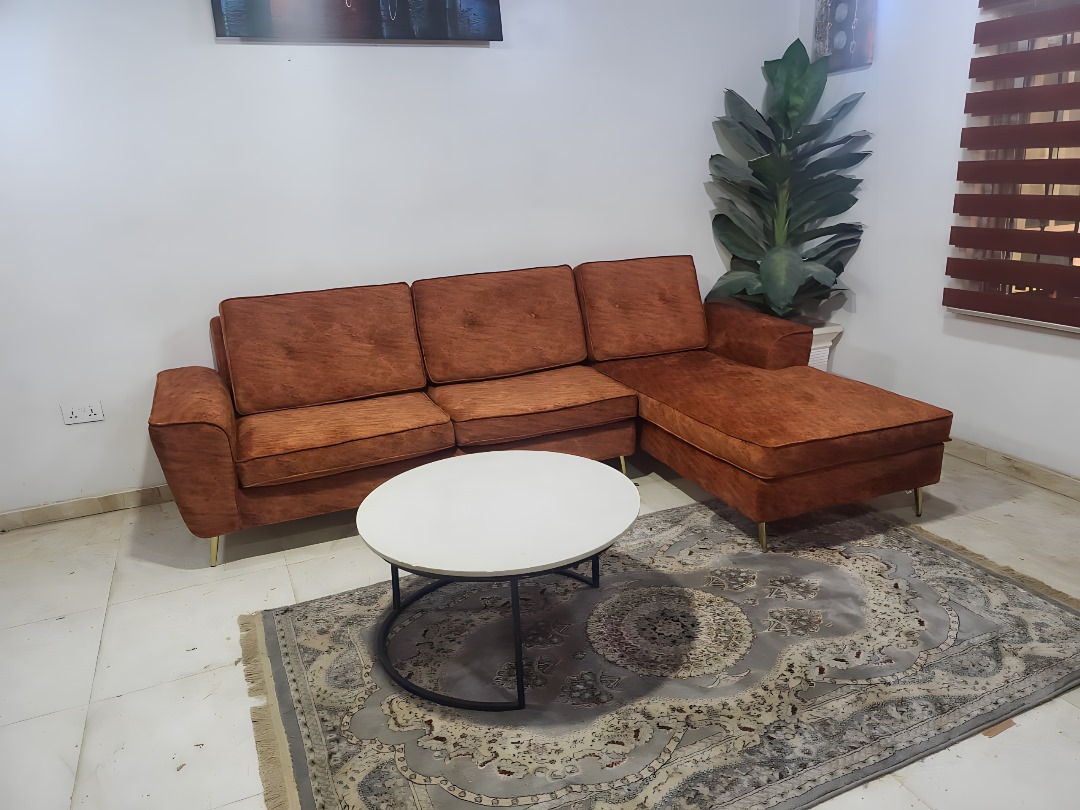 Luxe- Brown L-Shape Couch