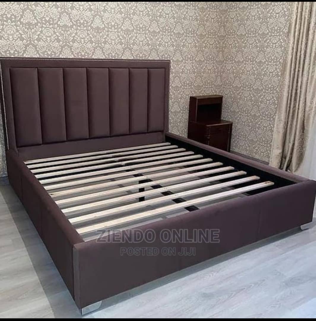 Comfortable bed with storage space for bedding